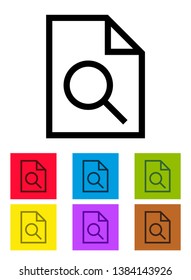 Search File Icon With Different Color Background