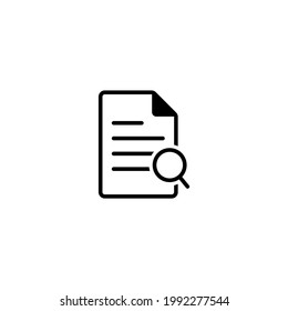 Search file icon. Find document icon symbol vector illustration