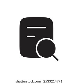 Search file icon Flat line illustration