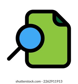 Search file icon line isolated on white background. Black flat thin icon on modern outline style. Linear symbol and editable stroke. Simple and pixel perfect stroke vector illustration