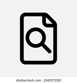 Search file icon in line style, use for website mobile app presentation