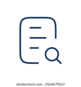 Search file icon Outline icon sign