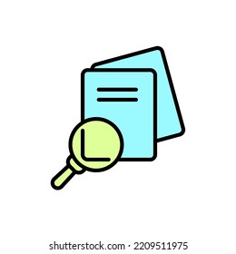 Search file icon. Simple element illustration. Search file concept outline symbol design.