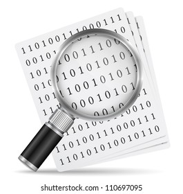 Search file icon, vector eps10 illustration