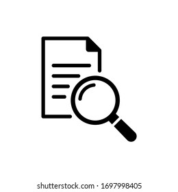 Search file icon vector with flat style isolated - Shutterstock ID 1697998405