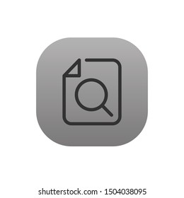 Search File  - Line Vector Icon