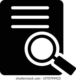search file vector glyph flat icon