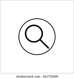 Search filled icon, mobile sign and magnifier pictogram, vector graphics, a filled pattern on a white background, eps 10.