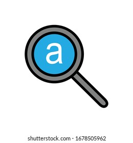 Search with filled line icon vector illustration 
