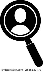 Suche Gefüllte Silhouette Vektorsymbol für digitale Forschung