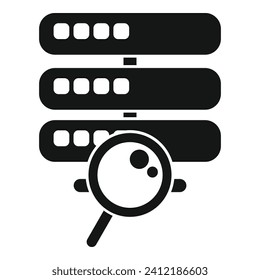 Search filter server icon simple vector. Leak process. Stroke online upload