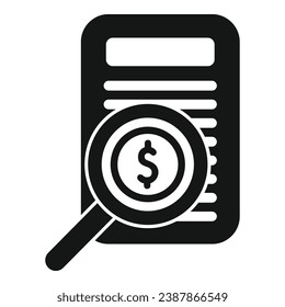 Suchen Sie nach dem Finanzplan Symbol einfache Vektorgrafik. Die Zukunft der Wirtschaft. Finanzdienstleistung