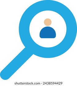 Search Find Employee Icon Vector Flat Illustration