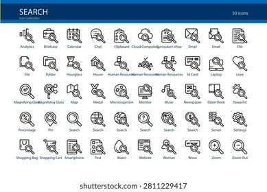 Search Find Explore Browse Discover Digital Icon Set