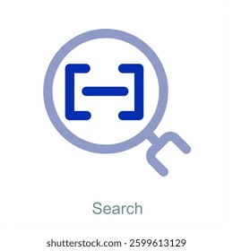 Search and find icon concept