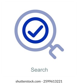 Search and find icon concept