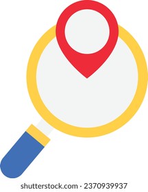 Buscar Icono de localización de búsqueda Ilustración plana vectorial