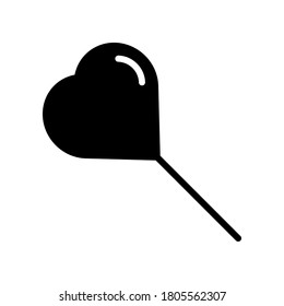 Search or find love icon solid flat design 