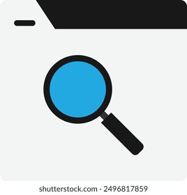 Search Find Magnifer Icon Vector Flat Illustration