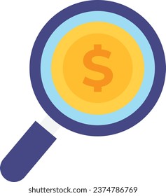 Search Find Magnifier Icon Vector Flat Illustration