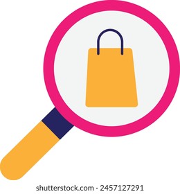 Search Find Magnifier Icon Vector Flat Illustration