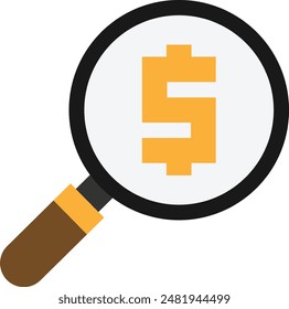 Search Find Magnifier Icon Vector Flat Illustration