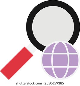 Search Find Magnifier Icon Vector Flat Illustration