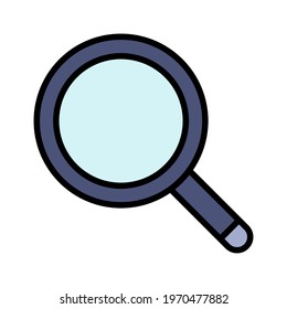 Search, find, magnifying glass icon vector image. Can also be used for information technology. Suitable for use on web apps, mobile apps and print media.