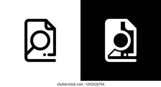 Search Find Page File Document Icon Set Logo