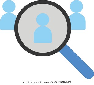 search find people Vector Flat Illustration
