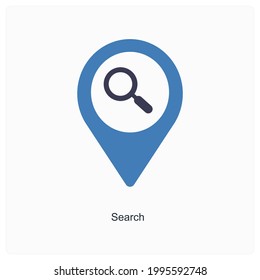 Search or Find Point Icon Concept 