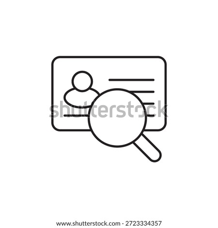 Search and find user profile identification data symbol