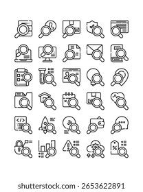Suche Suchzeile Symbol set Vektorgrafik