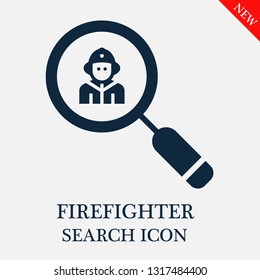 search Firefighter icon. Editable search Firefighter icon for web or mobile.