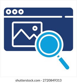 Search Flat Blue Icon Collection