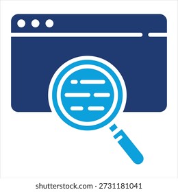 Colección de icono azul plano de Búsqueda