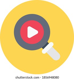search flat circle with shadow icon