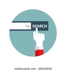 Search Flat Design Concept Vector  Illustration. EPS10
