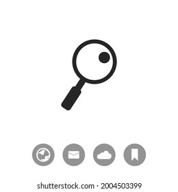 Search flat design illustration. Simple vector icon.