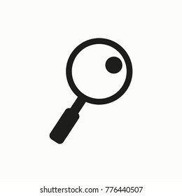 Search flat design illustration. Simple vector icon.