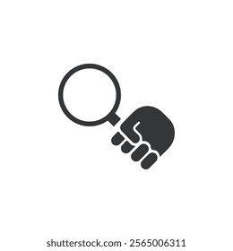 Search flat glyph icon. Perfect pixel on transparent background
