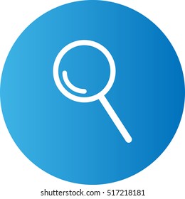 Search flat icon blue