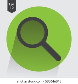 Search Flat Icon. Simple Sign Of Searching. Vector Illustrated Symbol