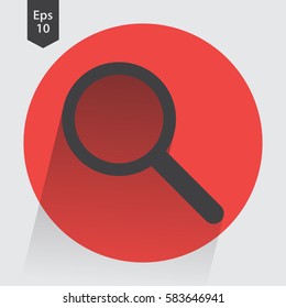 Search Flat Icon. Simple Sign Of Searching. Vector Illustrated Symbol