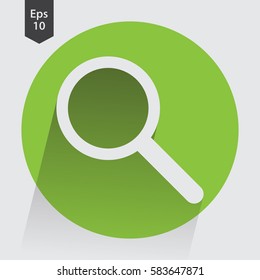 Search Flat Icon. Simple Sign Of Searching. Vector Illustrated Symbol