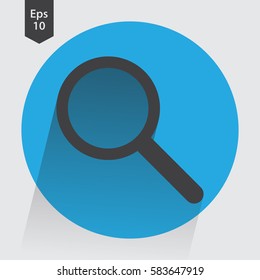 Search Flat Icon. Simple Sign Of Searching. Vector Illustrated Symbol