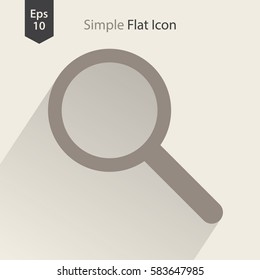 Search Flat Icon. Simple Sign Of Searching. Vector Illustrated Symbol