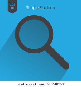 Search Flat Icon. Simple Sign Of Searching. Vector Illustrated Symbol