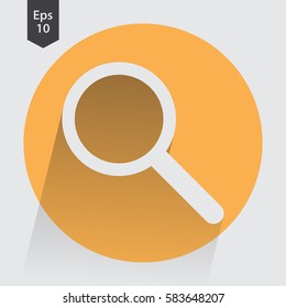 Search Flat Icon. Simple Sign Of Searching. Vector Illustrated Symbol