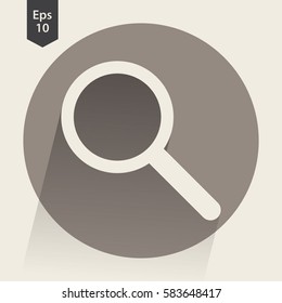 Search Flat Icon. Simple Sign Of Searching. Vector Illustrated Symbol